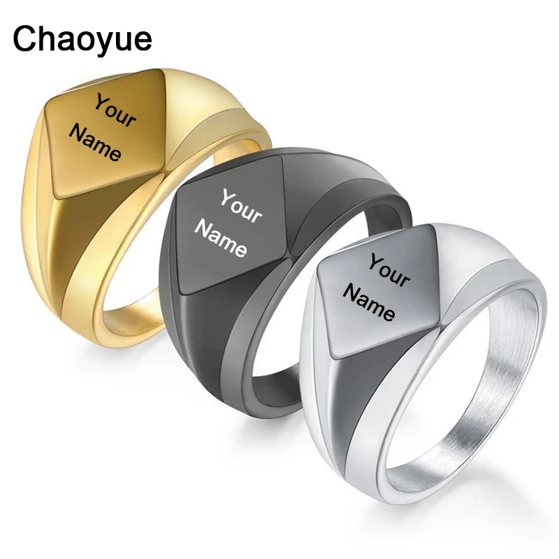 Stainless Steel Geometric Rings for Men Engraved Name Date Black Punk Ring Male Personalized Jewelry
Stainless Steel Geometric Rings for Men Engraved Name Date Black Punk Ring Male Personalized Jewelry