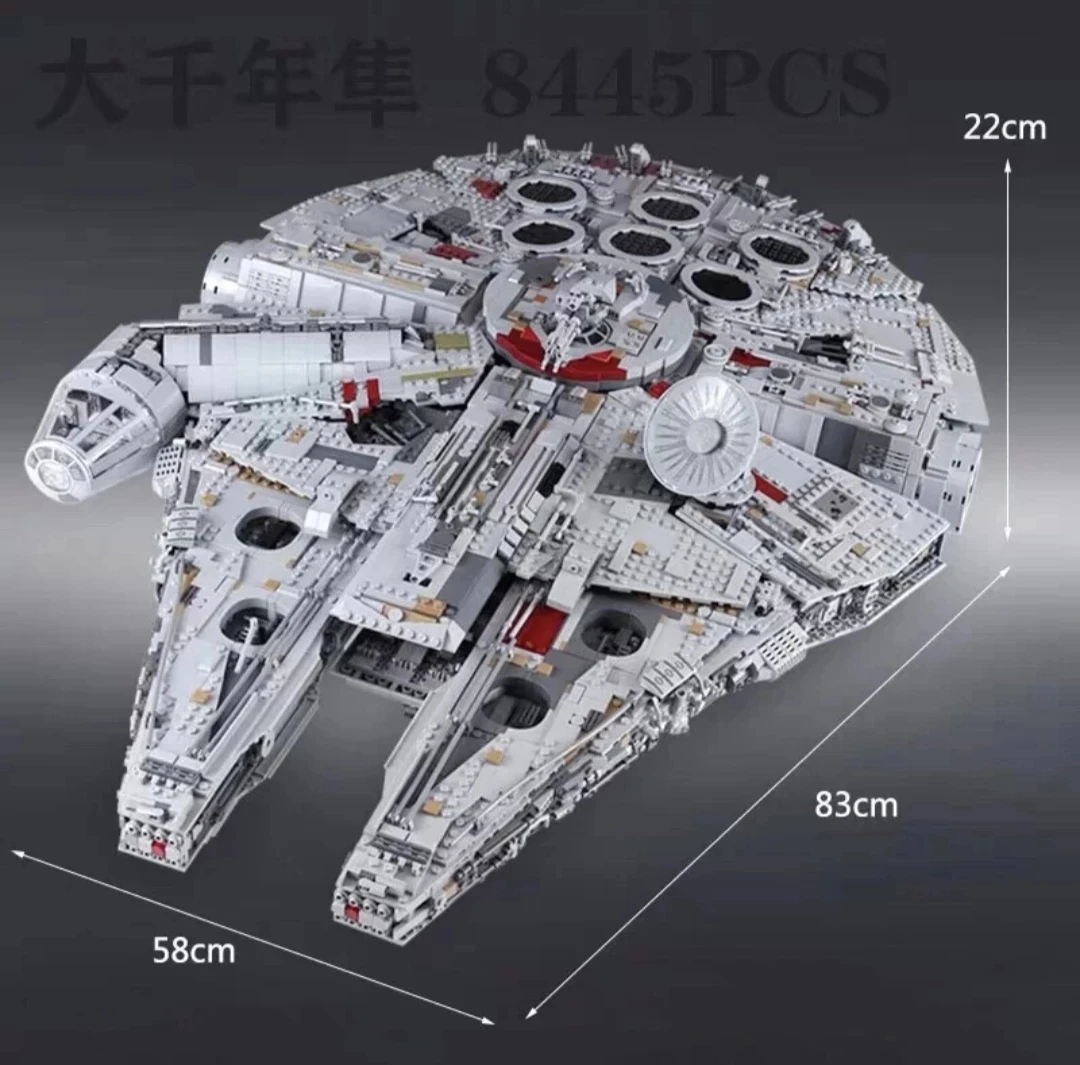 Star Plan Wars Millennium 60006 Figures Wars Model Building Blocks Compatible Toy Falcon 8445pcs 75192 Holidays toys Big Gifts
Star Plan Wars Millennium 60006 Figures Wars Model Building Blocks Compatible Toy Falcon 8445pcs 75192 Holidays toys Big Gifts