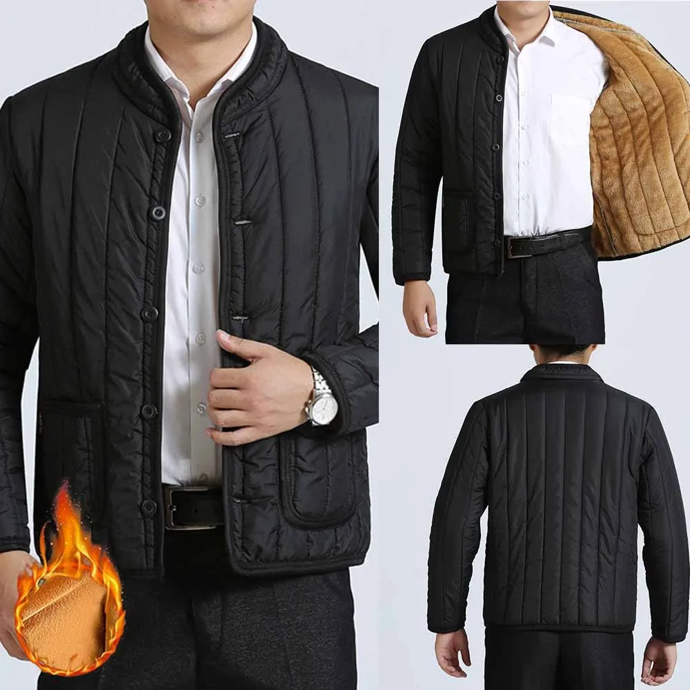 Oversize Mature Mens Fleece Lined Lapel Collar Thicken Jacket Coat Winter Warm Thicken Outwear Bottoming Daliy Wear
Oversize Mature Mens Fleece Lined Lapel Collar Thicken Jacket Coat Winter Warm Thicken Outwear Bottoming Daliy Wear