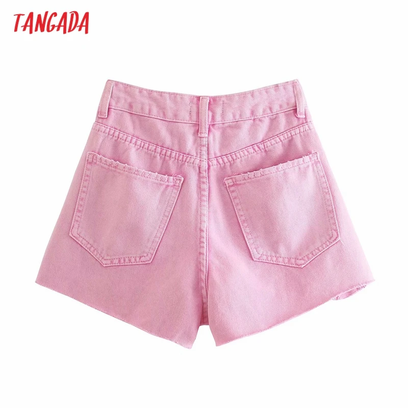 Tangada Women Pink Tassel Ripped Denim Shorts Side Zipper Pockets Female Retro Casual Shorts Pantalones 4M186
Tangada Women Pink Tassel Ripped Denim Shorts Side Zipper Pockets Female Retro Casual Shorts Pantalones 4M186