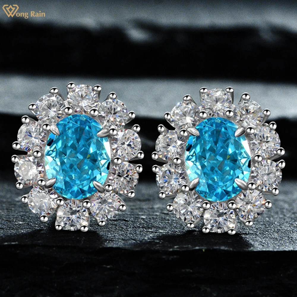 Wong Rain 100% 925 Sterling Silver Classic Oval Cut 7*9 MM Created Moissanite Gemstone Ear Studs Earrings Fine Jewelry Wholesale
Wong Rain 100% 925 Sterling Silver Classic Oval Cut 7*9 MM Created Moissanite Gemstone Ear Studs Earrings Fine Jewelry Wholesale