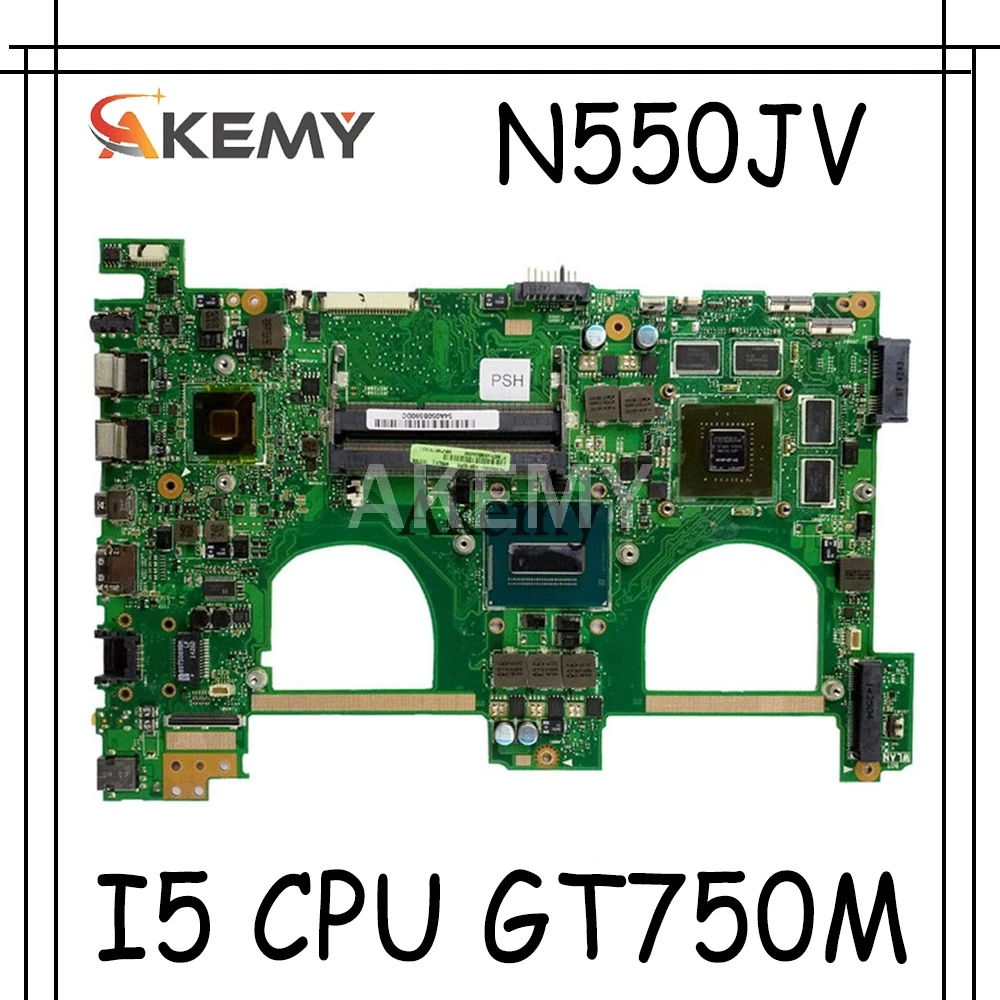 Akemy N550JV Laptop motherboard For Asus N550JV Q550JV N550JA G550JK Test original mainboard I5 CPU GT750M
Akemy N550JV Laptop motherboard For Asus N550JV Q550JV N550JA G550JK Test original mainboard I5 CPU GT750M