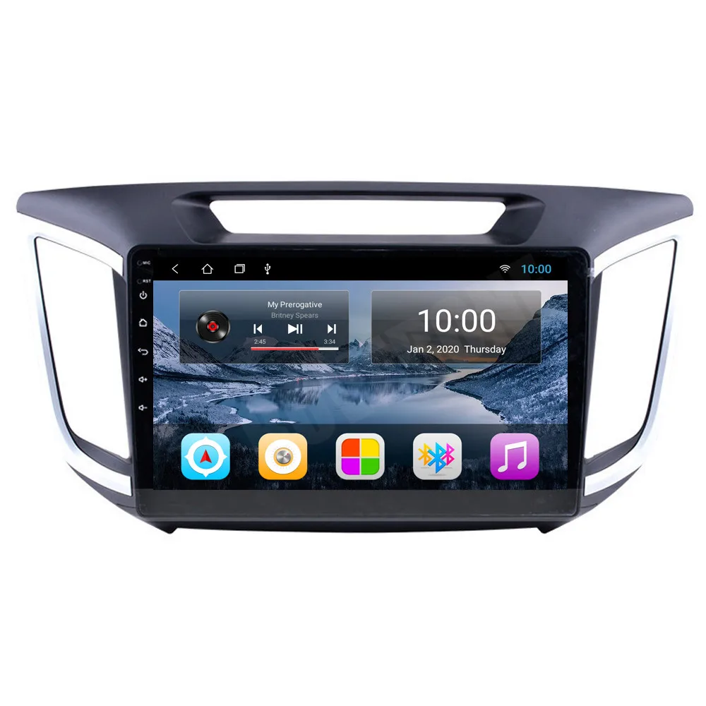 Автомагнитола для Hyundai IX25 Creta 2014 2015 2016 Android 10 стерео GPS навигация Navi Media