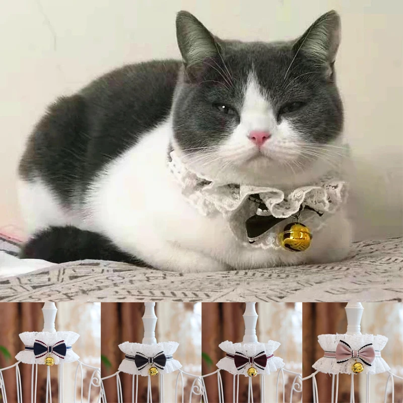 1PC Elegant Cat Lace Bow Collar With Bell Cat Bibs Cat Accessories Dog Bandana Necklace Dog Bowtie Pet Scarf Pet Products
1PC Elegant Cat Lace Bow Collar With Bell Cat Bibs Cat Accessories Dog Bandana Necklace Dog Bowtie Pet Scarf Pet Products