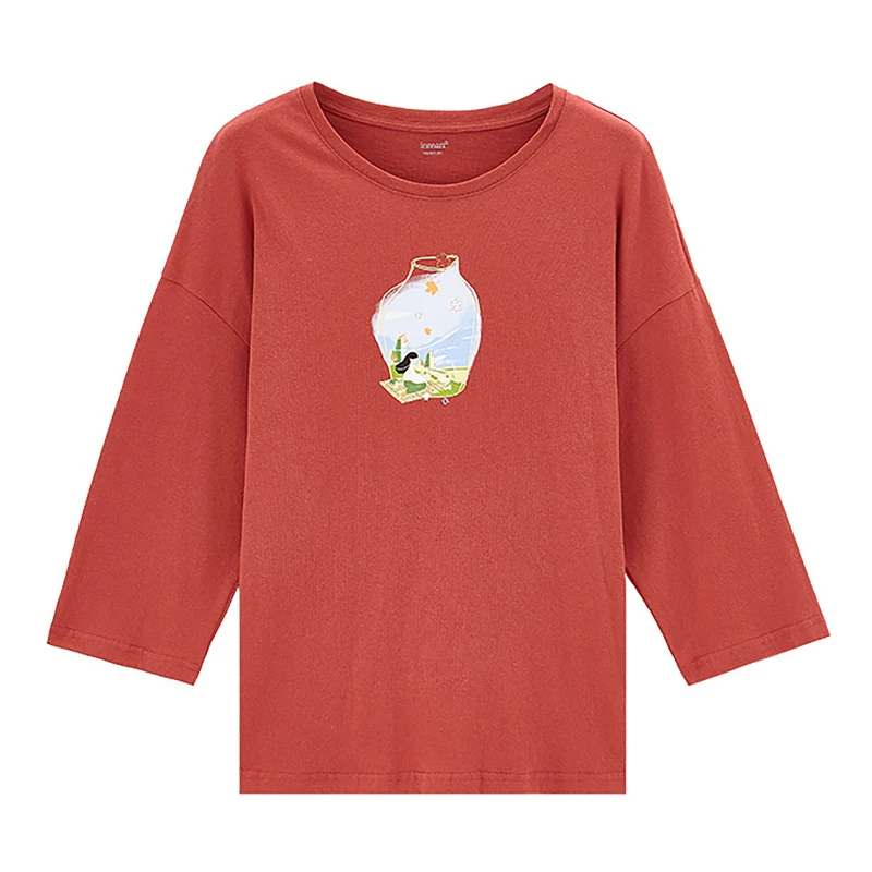 INMAN Ladies Tops Spring Autumn Cotton Korean Vintage Retro Sweet Style Long Sleeve Print Female Women Girl T-Shirt
INMAN Ladies Tops Spring Autumn Cotton Korean Vintage Retro Sweet Style Long Sleeve Print Female Women Girl T-Shirt