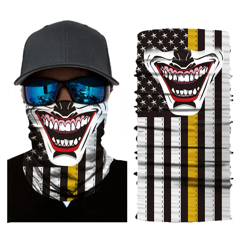 Мотоциклетная маска байкера для лица Балаклава 3D маски клоуна с национальным
