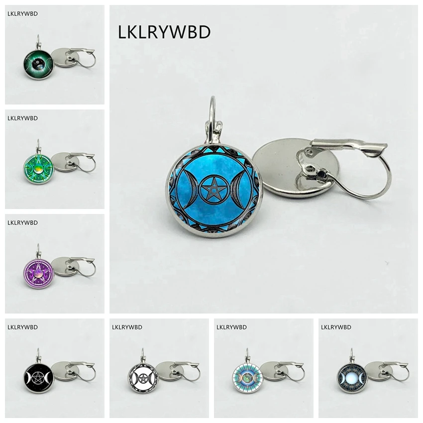 Mysterious Triple Goddess Moonlight Earrings Silver Bronze Earrings Glass Pendant Earrings Fashion Lady Girl Jewelry Gift.
Mysterious Triple Goddess Moonlight Earrings Silver Bronze Earrings Glass Pendant Earrings Fashion Lady Girl Jewelry Gift.