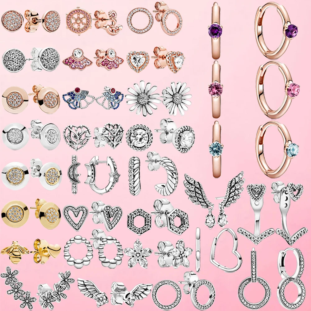 HOT 925 Sterling Silver Earrings Sparkling Pink Solitaire Huggie Hoop Earrings Wishbone Heart Stud Earrings Women Jewelry Gift
HOT 925 Sterling Silver Earrings Sparkling Pink Solitaire Huggie Hoop Earrings Wishbone Heart Stud Earrings Women Jewelry Gift