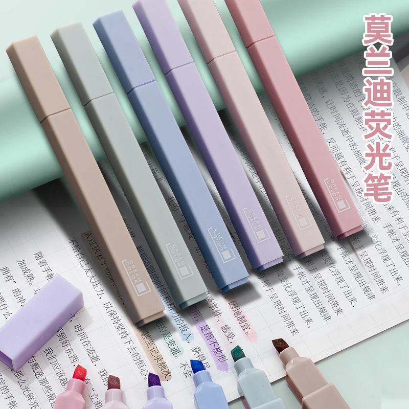 Dimi 6 Pcs Light Color Marker Pen Morandi Soft Color Series Highlighter Graffiti Mark Points Student Creative Kawaii Stationery
Dimi 6 Pcs Light Color Marker Pen Morandi Soft Color Series Highlighter Graffiti Mark Points Student Creative Kawaii Stationery