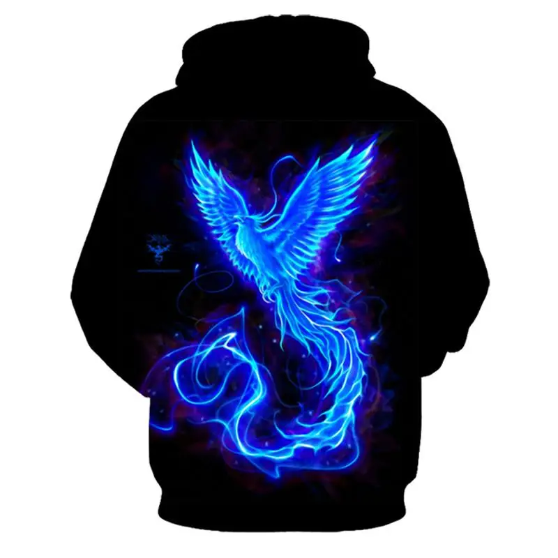 Summer Men's And Women's Comfortable Hoodie Fun 3D Printing Phoenix Pattern Large Size Long Sleeve Street Youth Winter Sweatshir
Summer Men's And Women's Comfortable Hoodie Fun 3D Printing Phoenix Pattern Large Size Long Sleeve Street Youth Winter Sweatshir