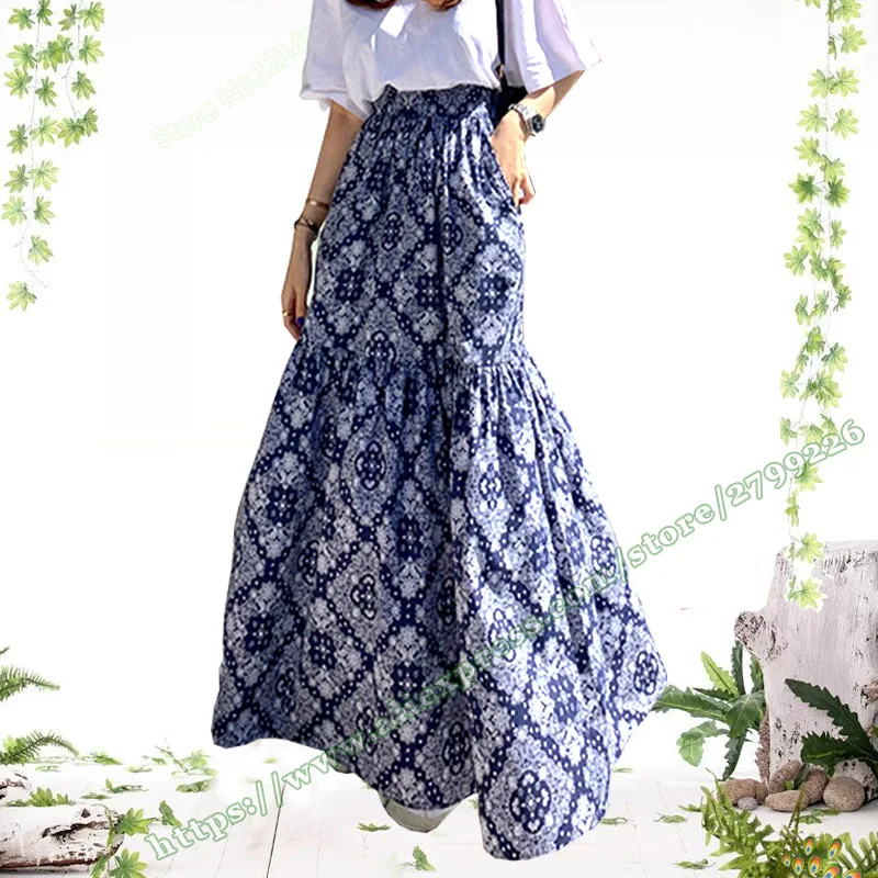 2021 Summer Retro Casual Floral Plaid Geometric Pattern National Slim Mopping the Floor Female Skirt Maxi Skirts for Womens
2021 Summer Retro Casual Floral Plaid Geometric Pattern National Slim Mopping the Floor Female Skirt Maxi Skirts for Womens