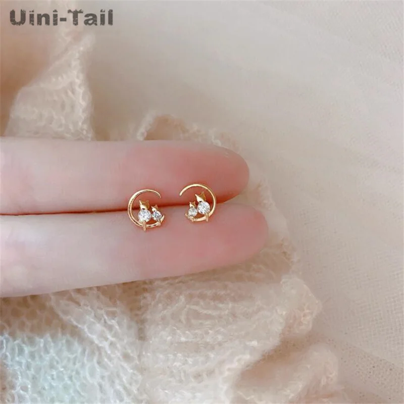 Серьги Uini-Tail из стерлингового серебра 925 пробы в виде Луны и кошки, простые компактные модные и динамичные изысканные студенческие украшени...
Серьги Uini-Tail из стерлингового серебра 925 пробы в виде Луны и кошки, простые компактные модные и динамичные изысканные студенческие украшени...