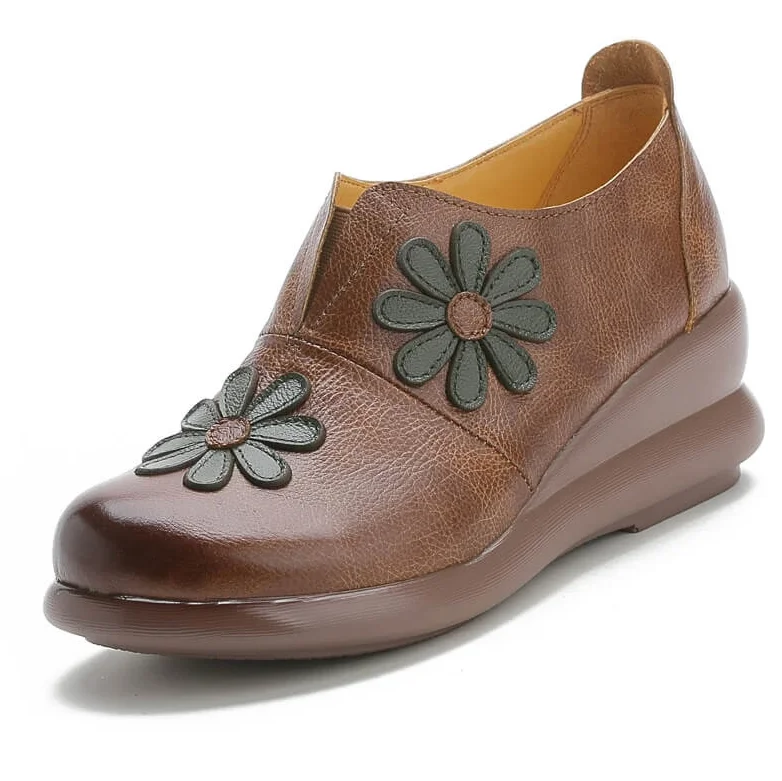Lady Embroider Flower Fashion Flat Increase Wedge Shoes Genuine Leather Ethnic Design Women's Shoes Ladies Espadrilles Loafers
Lady Embroider Flower Fashion Flat Increase Wedge Shoes Genuine Leather Ethnic Design Women's Shoes Ladies Espadrilles Loafers