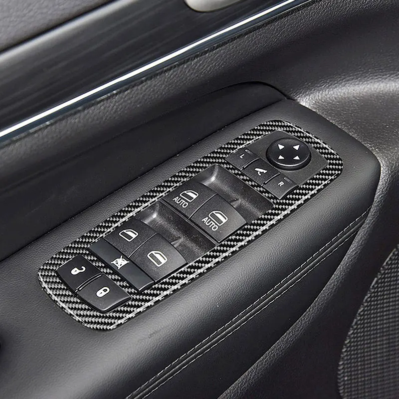 Carbon Fiber Car Accessories Interior Window Lift Panelt Black Protective Trim Used for Jeep Grand Cherokee 2011-2020
Carbon Fiber Car Accessories Interior Window Lift Panelt Black Protective Trim Used for Jeep Grand Cherokee 2011-2020