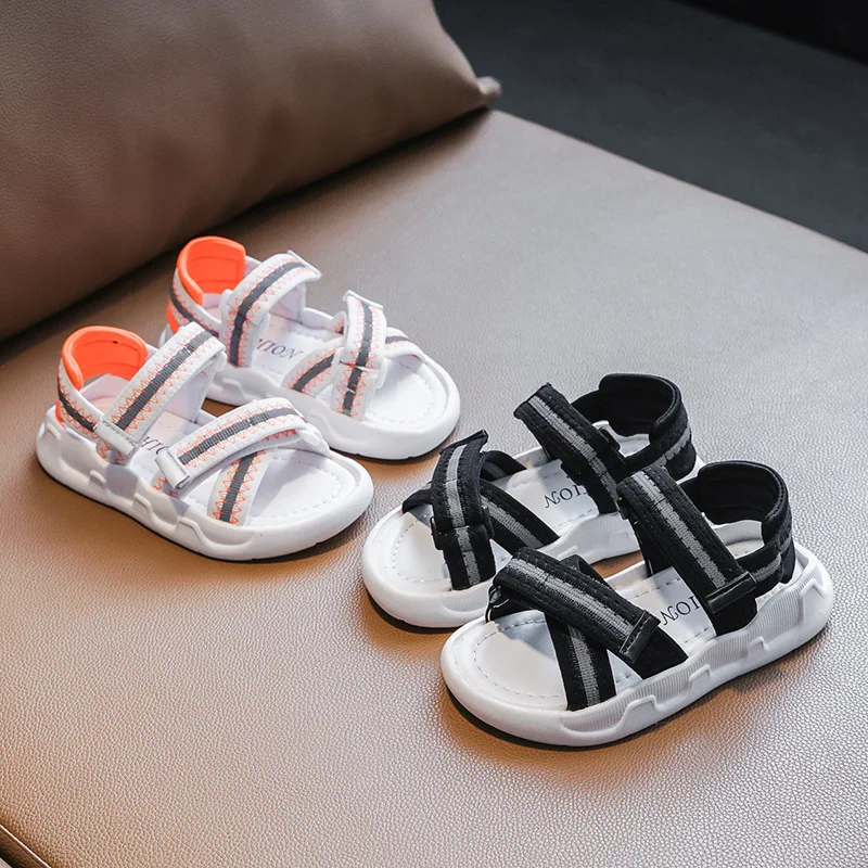 2021 New Children Sandal Summer Boys Stripes Personality Jelly Shoes Canvas Soft Soles Open Toe Boys Black Beach Shoes E04114
2021 New Children Sandal Summer Boys Stripes Personality Jelly Shoes Canvas Soft Soles Open Toe Boys Black Beach Shoes E04114