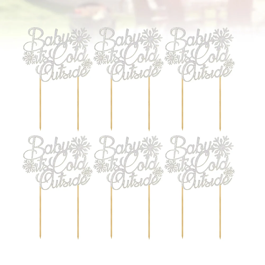 6pcs Baby It is Cold Outside Letter Cake Toppers Funny Picks Paper Cupcake Decor Party Supplies for Chrtistmas
6pcs Baby It is Cold Outside Letter Cake Toppers Funny Picks Paper Cupcake Decor Party Supplies for Chrtistmas