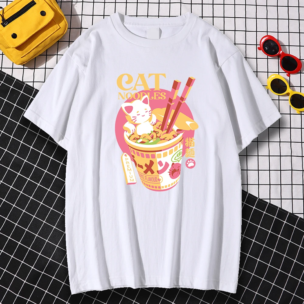 Kohpweran Cat Noodles Print Tops Fashion Breathable Male Tee Shirt Round Neck Tees Shirt Delicious Regular Sleeve Daily Tops
Kohpweran Cat Noodles Print Tops Fashion Breathable Male Tee Shirt Round Neck Tees Shirt Delicious Regular Sleeve Daily Tops