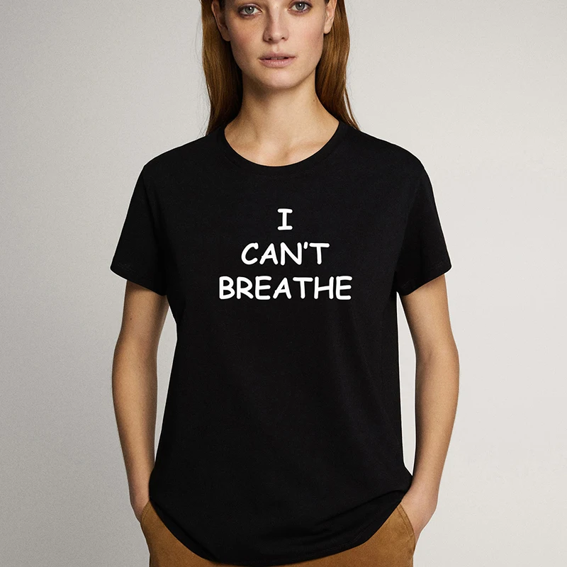 I Can't Breathe Letter Print T Shirt DIY Women Short Sleeve O Neck Loose T Shirt 2020 Summer Women Tee Shirt Tops
I Can't Breathe Letter Print T Shirt DIY Women Short Sleeve O Neck Loose T Shirt 2020 Summer Women Tee Shirt Tops