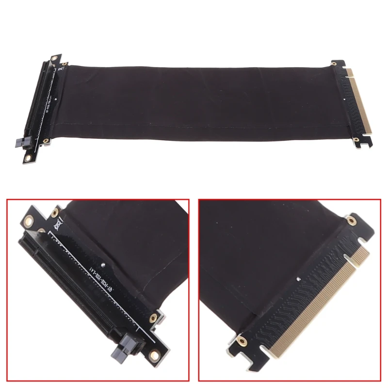 K1AA PCI Express PCIe3.0 16X to 16X Flexible Cable Adapter 90 Degree Angle Riser Card 
K1AA PCI Express PCIe3.0 16X to 16X Flexible Cable Adapter 90 Degree Angle Riser Card