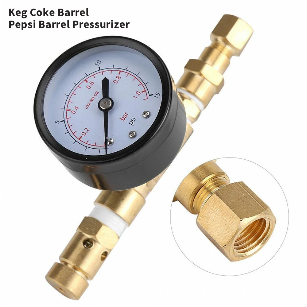 

Blowtle Compete Kit Spunding Valve Adjustable Pressure Relief Valve Assembly With Gauge 0~15/60 Psi Beer Brewing Equipment