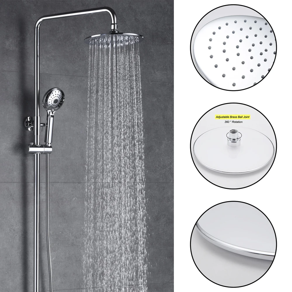 9 Inch Large Rain Round Top Shower Head Chrome Finish With Swivel Ball Connection For Bathroom Hardware Supplies
9 Inch Large Rain Round Top Shower Head Chrome Finish With Swivel Ball Connection For Bathroom Hardware Supplies