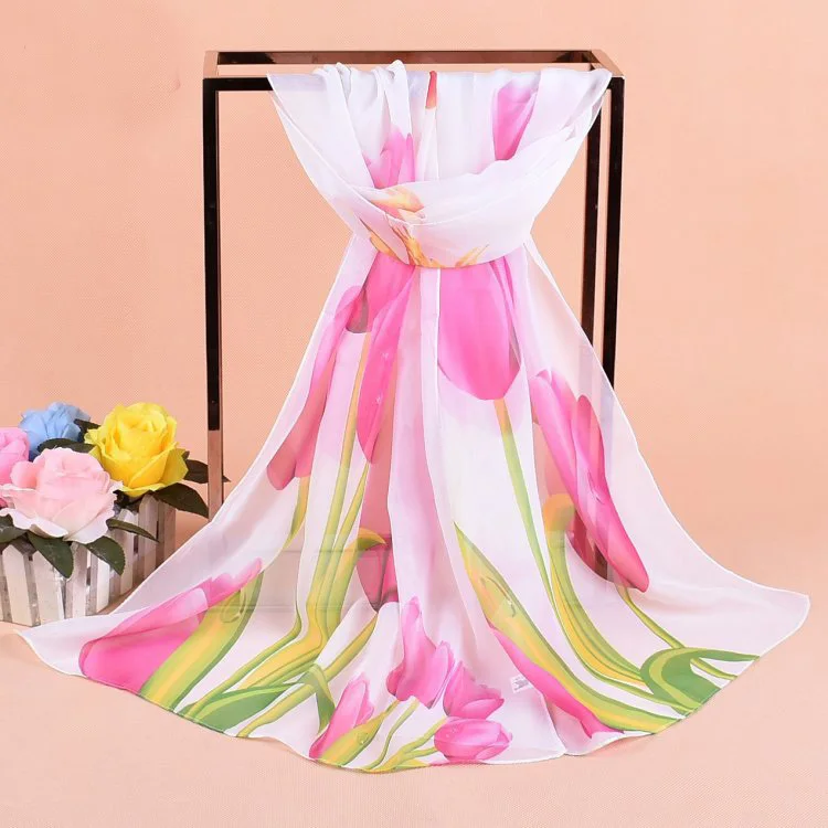 2020 NEW FAL/WIN tulip Flower print chiffon scarf silk square hijab cool shawl ladies foulard femme Scarves hair bufanda mujer
2020 NEW FAL/WIN tulip Flower print chiffon scarf silk square hijab cool shawl ladies foulard femme Scarves hair bufanda mujer