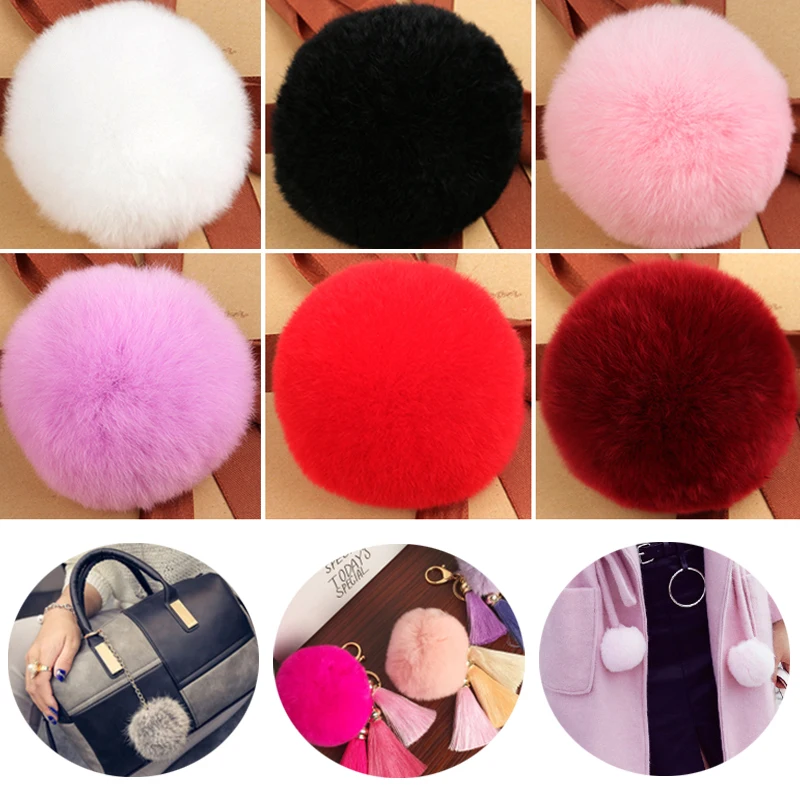 

8cm Large Fluffy Plush Balls Soft Pompon Faux Fur Pompom DIY Kids Toys Wedding Decor Pom Poms Felt Ball Sewing Craft Supplies