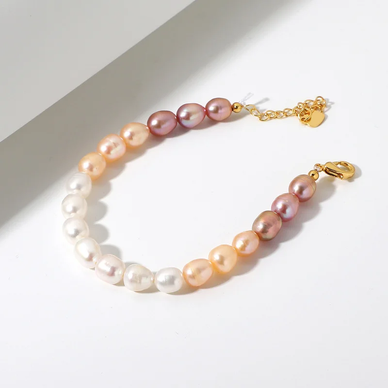 Minar Delicate Colorful Irregular Genuine Pearl Beaded Bracelets for Women Ladies Small Heart Pendant Charm Bracelets Jewelry
Minar Delicate Colorful Irregular Genuine Pearl Beaded Bracelets for Women Ladies Small Heart Pendant Charm Bracelets Jewelry