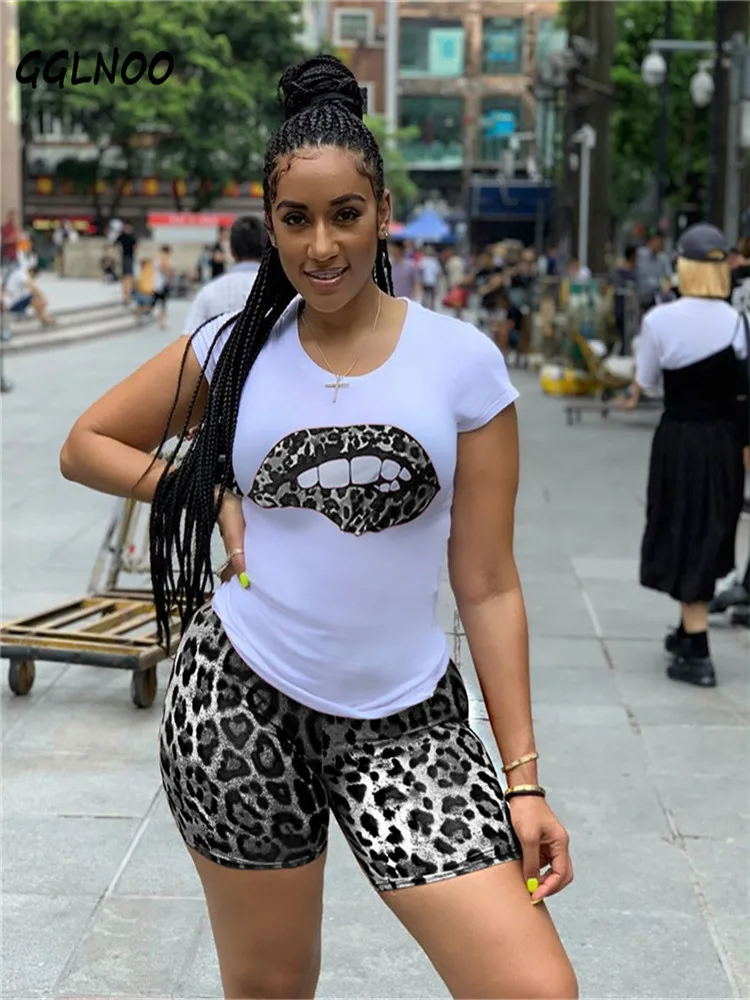 GGLNOO Plus Size Two Piece Set Tracksuit Lips Short Sleeve Top Leopard Biker Shorts Lounge Wear Outfits Matching Sets GG23196
GGLNOO Plus Size Two Piece Set Tracksuit Lips Short Sleeve Top Leopard Biker Shorts Lounge Wear Outfits Matching Sets GG23196