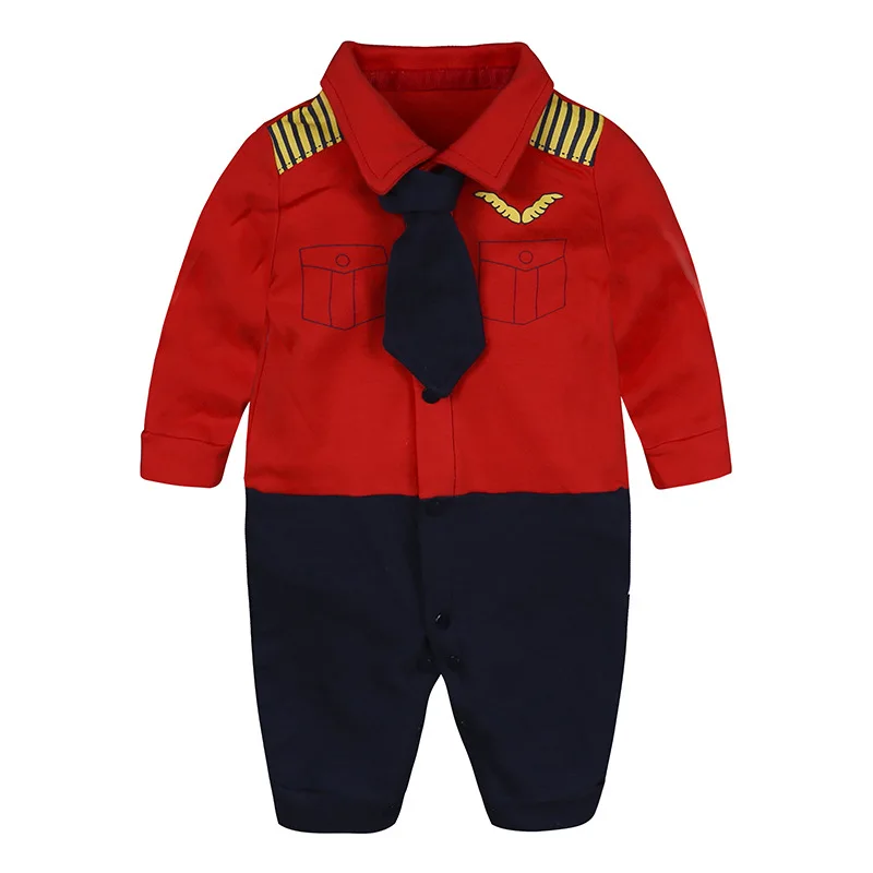 2019 Autumn Airplane Captain Uniform Baby Boy Rompers Infant Long Sleeve Jumpsuit Newborn Cosplay Costume
2019 Autumn Airplane Captain Uniform Baby Boy Rompers Infant Long Sleeve Jumpsuit Newborn Cosplay Costume