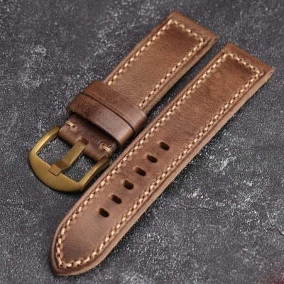 Handmade Huoerwen Holvin Genuine Leather Strap Bronze Buckle 22mm 24MM Men's Strap Brown watch band
Handmade Huoerwen Holvin Genuine Leather Strap Bronze Buckle 22mm 24MM Men's Strap Brown watch band