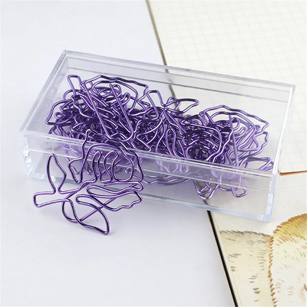 10pcs/box Clip Purple Rose Flower Shape Paper Clips Escolar Bookmarks Photo Memo Ticket Clip Stationery School Supplies Gifts
10pcs/box Clip Purple Rose Flower Shape Paper Clips Escolar Bookmarks Photo Memo Ticket Clip Stationery School Supplies Gifts