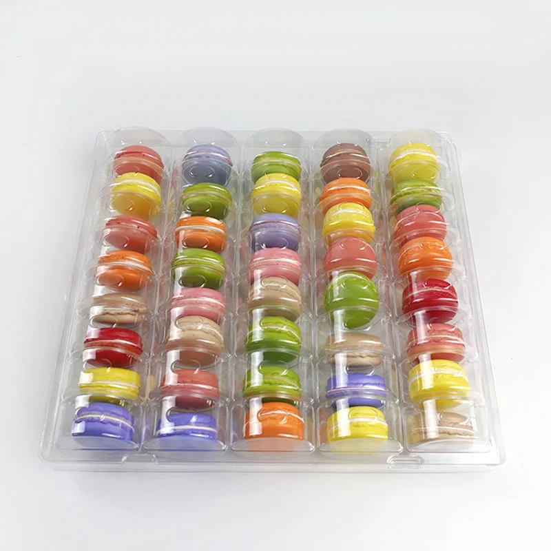 Food Grade PET Clear Plastic 40 Macaron Cookie Blister Clamshell Tray Packaging Box
Food Grade PET Clear Plastic 40 Macaron Cookie Blister Clamshell Tray Packaging Box