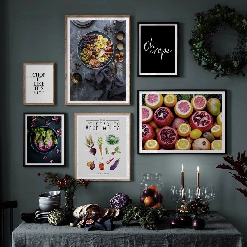 Nordic Kitchen Poster Broccoli Green Pepper Lemon Canvas Painting Wall Art Dessert Vegetable Pictures for Restaurant Home Decor
Nordic Kitchen Poster Broccoli Green Pepper Lemon Canvas Painting Wall Art Dessert Vegetable Pictures for Restaurant Home Decor