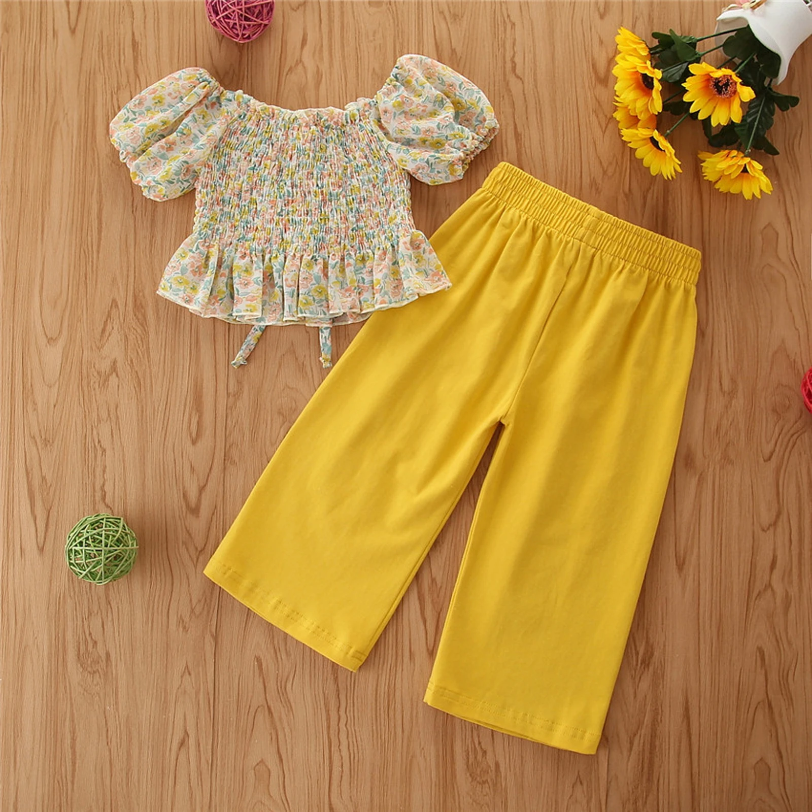 1-6Y Fashion Baby Girls Clothes Outfit Lantern Sleeve Floral Tops+Pants Set for Children Girls Summer Set
1-6Y Fashion Baby Girls Clothes Outfit Lantern Sleeve Floral Tops+Pants Set for Children Girls Summer Set