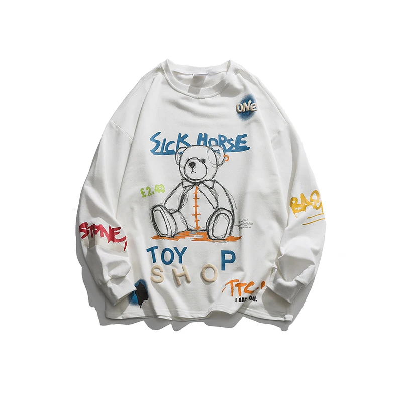Spring Fashion Bear Graffiti Long Sleeve Sweatshirt Women Casual Cool Printed Hip Hop Pullover Loose Harajuku Solid Street Wear
Spring Fashion Bear Graffiti Long Sleeve Sweatshirt Women Casual Cool Printed Hip Hop Pullover Loose Harajuku Solid Street Wear