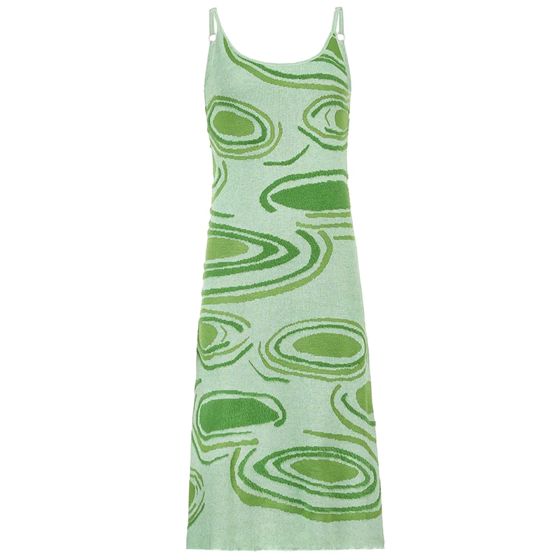 New Knitted Sleeveless Hollow Out Tank Dress Women Sweater Backless Elegant Midi Dresses Green Casual Print Summer Party Wear
New Knitted Sleeveless Hollow Out Tank Dress Women Sweater Backless Elegant Midi Dresses Green Casual Print Summer Party Wear