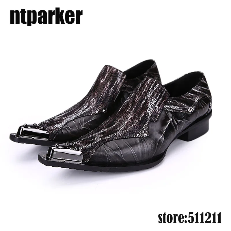 Ntparker/2018 г. Модные кожаные мужские модельные туфли роскошные деловые классические