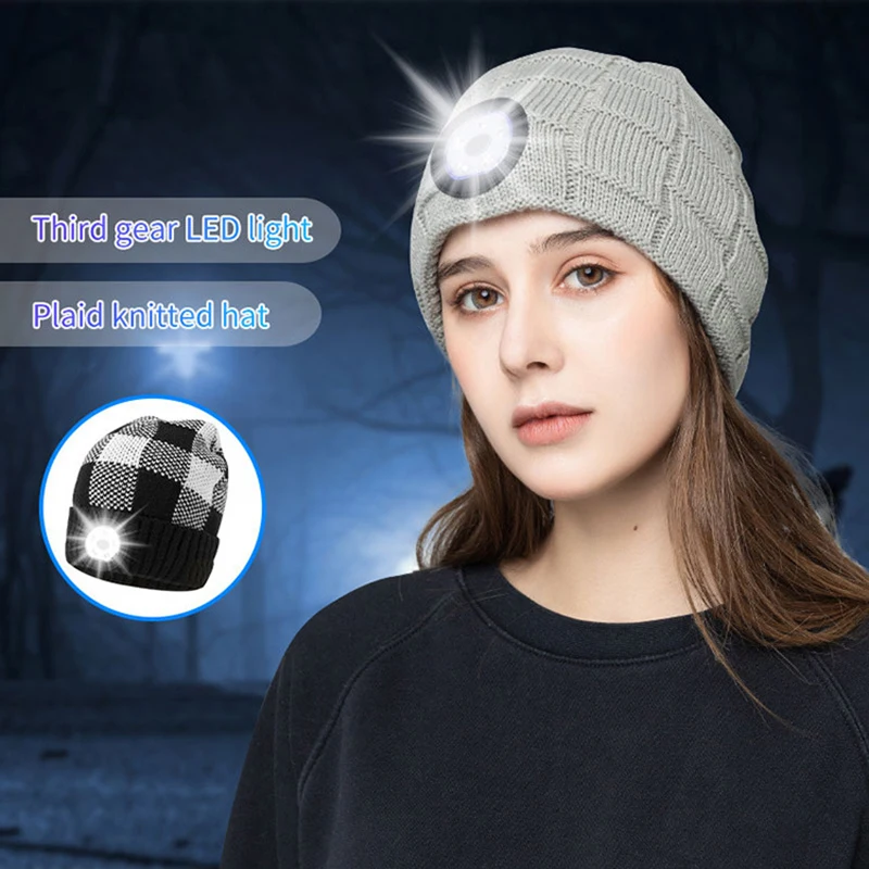 Unisex LED Light Bonnet Outdoor Camping Flash Headlight Running Climbing Cap Beanie Hats Winter Luminous Warm Knitted Hat
Unisex LED Light Bonnet Outdoor Camping Flash Headlight Running Climbing Cap Beanie Hats Winter Luminous Warm Knitted Hat
