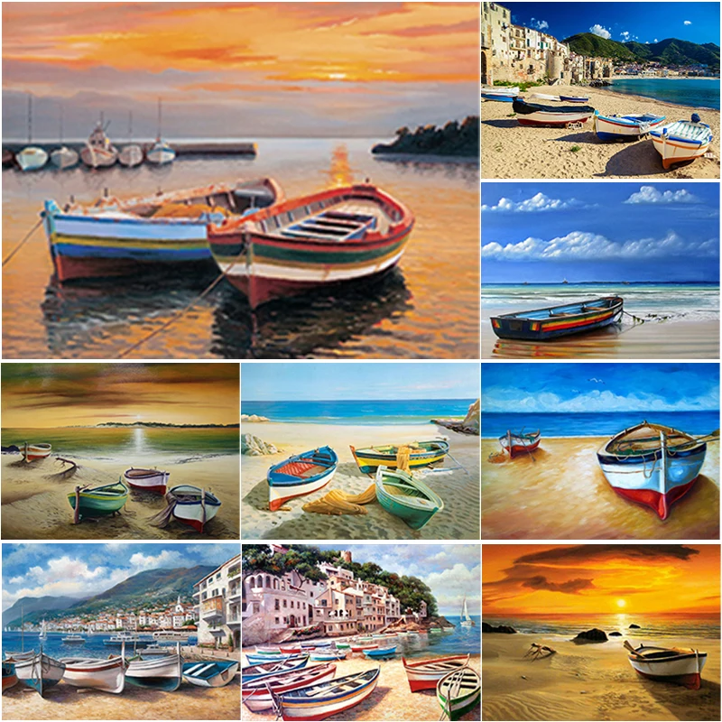 5D DIY Diamond Painting Sea View Cross Stitch Beach Fishing Boat Diamond Embroidery Full Square Round Drill Home Decor Art Gift
5D DIY Diamond Painting Sea View Cross Stitch Beach Fishing Boat Diamond Embroidery Full Square Round Drill Home Decor Art Gift