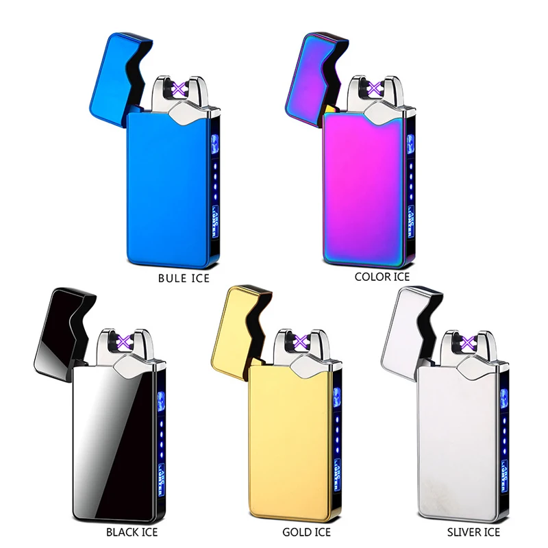 New button Double Arc Plasma electric Lighter LED Power Display cool USB rechargeable Metal Windproof electric lighters
New button Double Arc Plasma electric Lighter LED Power Display cool USB rechargeable Metal Windproof electric lighters