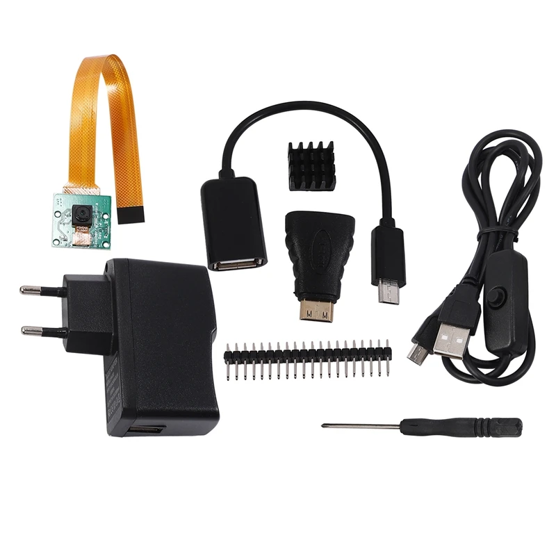 Suitable for Raspberry Pi Zero W Kit 5MP Camera RPI Zero W Case Heat Sink Power Adapter Adapter Kit Mini HDMI-EU Plug
Suitable for Raspberry Pi Zero W Kit 5MP Camera RPI Zero W Case Heat Sink Power Adapter Adapter Kit Mini HDMI-EU Plug
