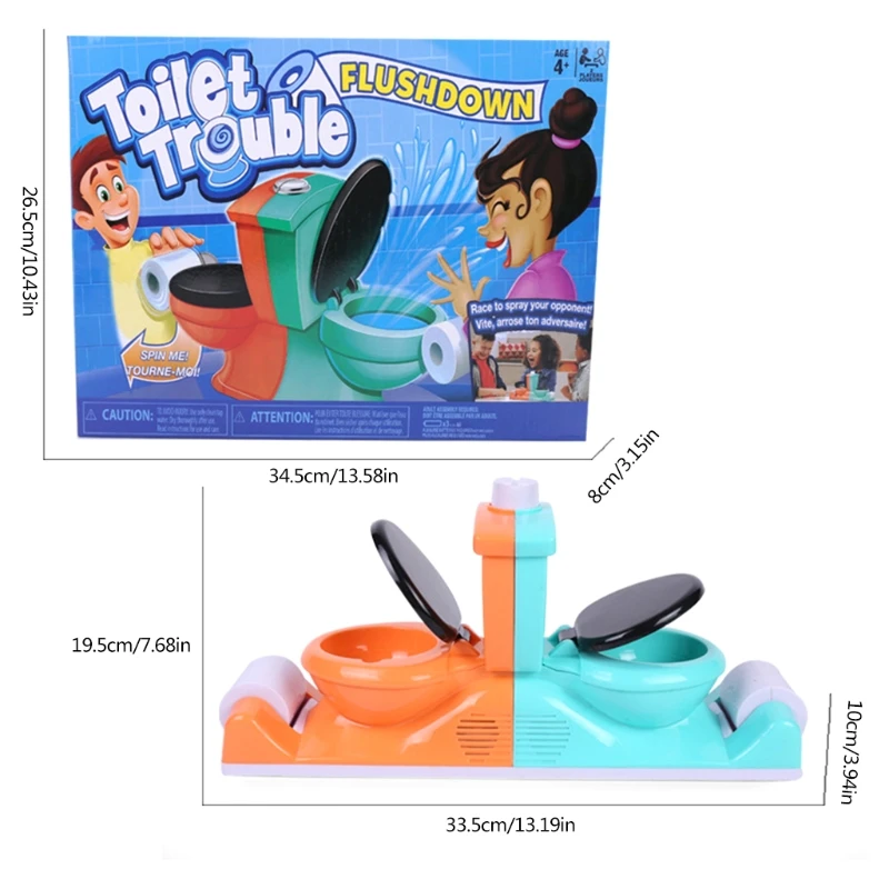 Water Spray Tricky Props Merry Christmas Double Toilet Toy for Ages 4+Toilet Trouble Flushdown Kids Game Toys
Water Spray Tricky Props Merry Christmas Double Toilet Toy for Ages 4+Toilet Trouble Flushdown Kids Game Toys