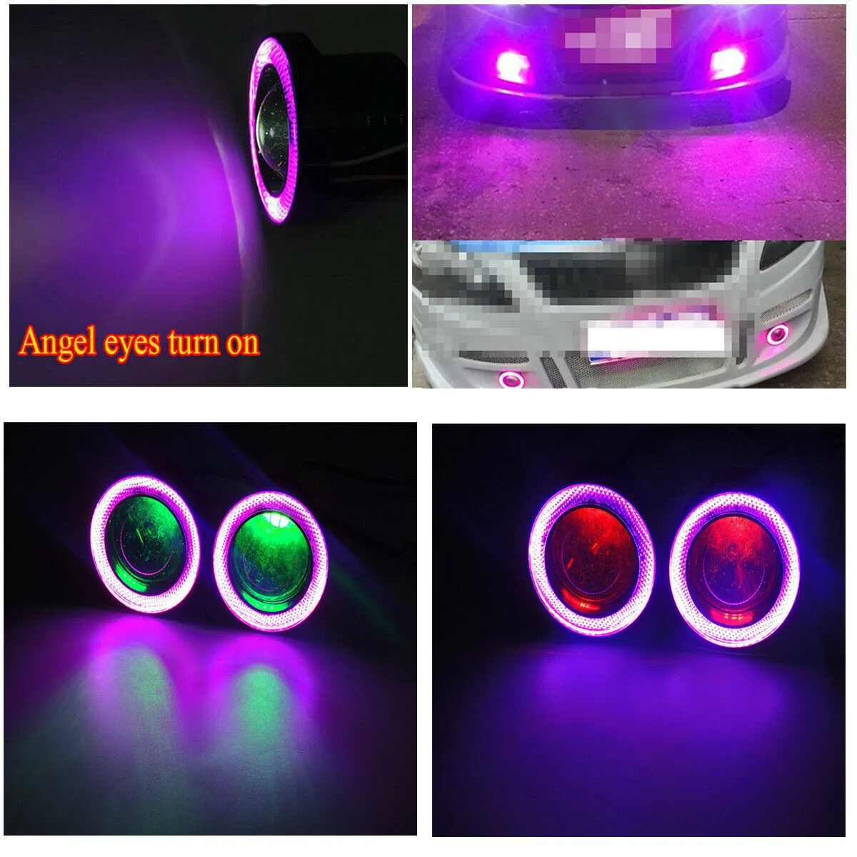 Halo Rings Multi-Color Fog Lamps RF Wireless Control RGB Changeable LED With Purple COB 12V DC
Halo Rings Multi-Color Fog Lamps RF Wireless Control RGB Changeable LED With Purple COB 12V DC