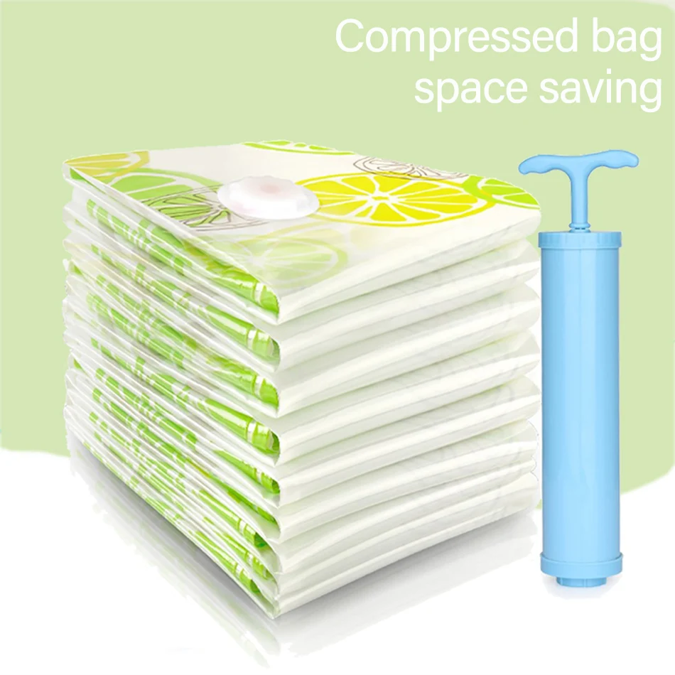 Quilt Clothing Vacuum Bags Closet Organizer Compression Storage Bag Reusable Wardrobe Space Saver Seal Bag Hand Pump Included
Quilt Clothing Vacuum Bags Closet Organizer Compression Storage Bag Reusable Wardrobe Space Saver Seal Bag Hand Pump Included
