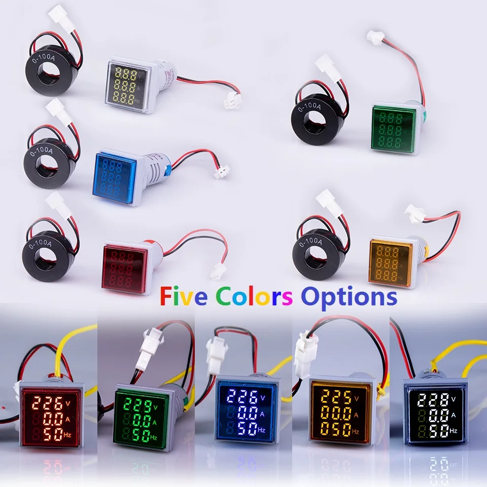 60-500V 0-100A 20-75Hz Digital Volt Amp HZ AC Ammeter Voltmeter Current Frequency Voltage Indicator Meter Tester Signal Lights
60-500V 0-100A 20-75Hz Digital Volt Amp HZ AC Ammeter Voltmeter Current Frequency Voltage Indicator Meter Tester Signal Lights