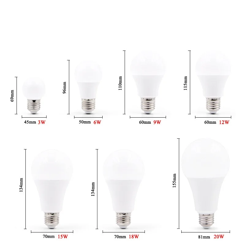 LED lamp E27 LED bulb AC 220V 230V 240V 20W 18W 15W 12W 9W 6W 3W Lampada LED Spotlight Table lamp Lamps light Warm Cold White
LED lamp E27 LED bulb AC 220V 230V 240V 20W 18W 15W 12W 9W 6W 3W Lampada LED Spotlight Table lamp Lamps light Warm Cold White