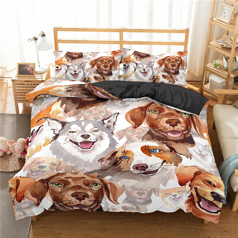 3D Print Dogs Bedding Sets Queen King Size Duvet Cover Cartoon Pug Comfort Bulldog Bed Quilt Cover Home Textiles Bed Cover Set
3D Print Dogs Bedding Sets Queen King Size Duvet Cover Cartoon Pug Comfort Bulldog Bed Quilt Cover Home Textiles Bed Cover Set