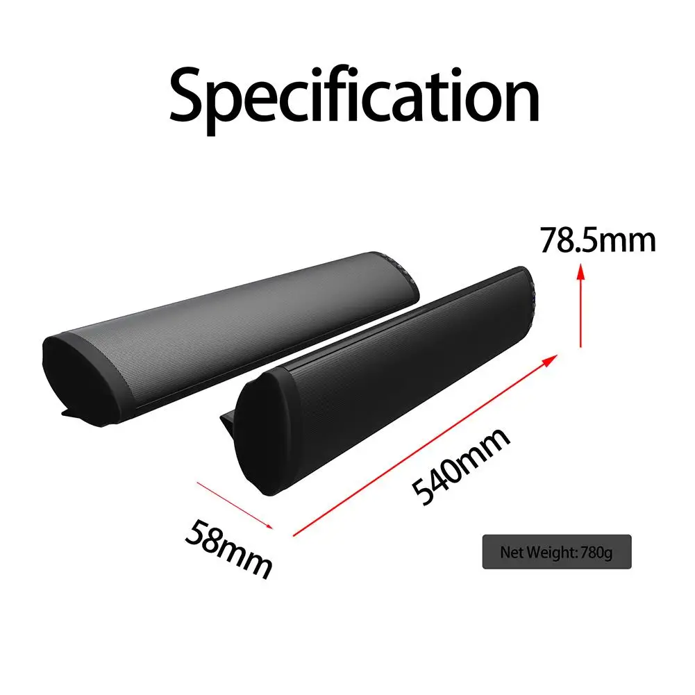 Wireless Bluetooth Soundbar Wall-Mount TV Music Speaker Sound Bar Supports TF Remote Control for Home Theater
Wireless Bluetooth Soundbar Wall-Mount TV Music Speaker Sound Bar Supports TF Remote Control for Home Theater