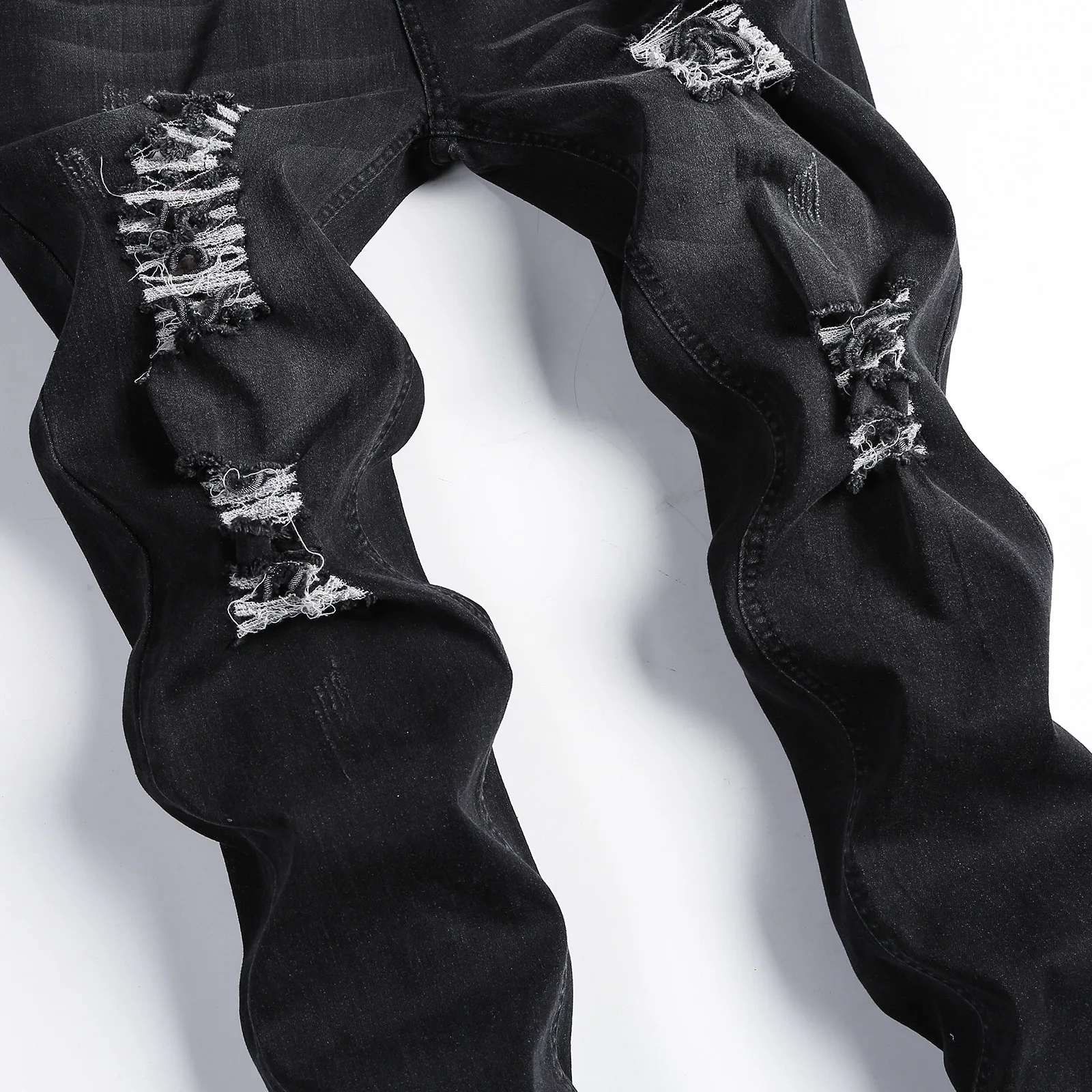 New Jeans Men Ripped Skinny Jeans Black Pencil Pants Moto and Biker Party Casual Denim Trousers 2021 Denim Mens Cowboy Clothing
New Jeans Men Ripped Skinny Jeans Black Pencil Pants Moto and Biker Party Casual Denim Trousers 2021 Denim Mens Cowboy Clothing